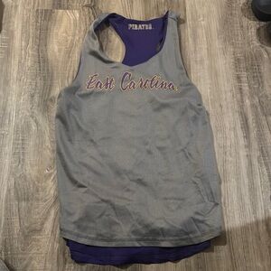 Gray and Purple East Carolina Tank Top
